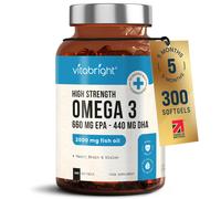 Omega 3 Capsules High Strength | 2000mg | 660 EPA + 440 DHA | 5 Months | Omega 3 Fish Oil Tablets | Triglycerides & Brain Supplement | Alternative to