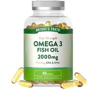 Omega 3 Fish Oil 2000mg | 60 Softgels | High Strength Formula Providing EPA & DHA | Nature's Truth