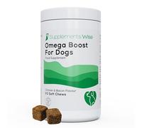 Omega 3 Chews for Dogs - Dog Supplements for Itchy Skin - 90 Chicken & Bacon Flavour Omega 3 Supplements with Salmon Oil - Dog Fish Oil Treats - Easy to Feed Itch and Allergy Chews