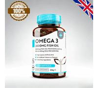 Omega 3 2000mg Fish Oil - 660mg EPA/440mg DHA High Dose - Brain Heart Joint Care