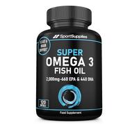 Omega 3 Fish Oil Capsules High Strength - 2,000mg Daily Serving - 33:22 EPA/DHA - 120 Softgel Capsules - SS Sport Supplies