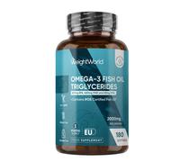 Omega 3 Fish Oil Triglycerides - 2000mg per Serving - 180 Softgels | 600mg EPA, 400mg DHA & 60mg DPA - IFOS-Certified Fish Oil - 3 Months Supply - Gluten-Free Omega 3 Fatty Acids Supplements