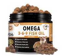 Omega 3 for Dogs UK - Salmon Oil Chews with EPA & DHA | Itchy Skin Relief & Allergy Support | Dog Skin & Coat Supplement | 100 Soft Chews