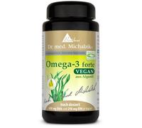 Omega-3 forte Vegan Dr. med. Michalzik - Daily Dose | Omega 3 Algae Oil (Microalgae Schizochytrium) [1100mg] | DHA [600mg] | EPA [300mg] | Vit. E [15mg] | Without Additives