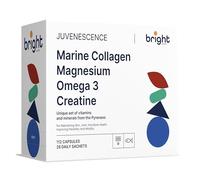 Omega 3 Magnesium Creatine Monohydrate Hydrolyzed Marine Collagen with Hyaluronic Acid - Joint and Muscle Management, 4 Supplements in 1 Pack for Performance and Recovery I 28 Daily Doses