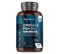 Omega 3 Oil Softgels, 1000mg 400 Softgels - 1 Year Supply - WeightWorld