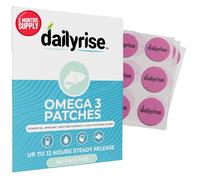 Omega 3 Patches | 60 Transdermal Patches | with EPA, DHA, Krill Oil, Black Currant Seed Oil, CoQ10 & Astaxanthin | Daily Nutrition, Easy Absorption, Kind to Skin, Formula | by Dailyrise (1x Pack)