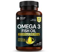 Omega 3 Softgels 660mg EPA & 440mg DHA High Strength 2000mg - 360 Softgel Omega 3 Fish Oil Capsules for 6 Months of Supply, Fish Oil Omega 3 Supplements