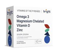 Omega 3 TG, Magnesium, Zinc, Vitamin D3 4000 - SmartAbsorb™ | for Immunity, Energy & Nervous System | 28 Daily sachets