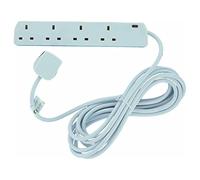 Omega 4 gang 3m Extension Lead - white colour only