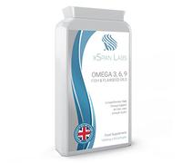 Omega Balanced 3, 6 & 9 Fish & Flaxseed Oil 1000mg - High Strength EPA, DHA, ALA & LA Formula with Vitamin E - Easy-to-Swallow Softgel Capsules - Vegan & Vegetarian Friendly Omega 3 6 9