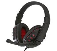 Omega FS Auricular+Mic Gaming USB -Rojo