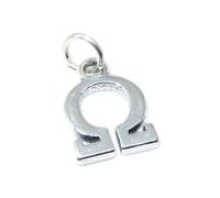 Omega Greek Alphabet sterling silver charm .925 x 1 Letters Symbol charms
