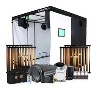 Omega Infinity 3.0 Pro 600W LED Grow Tent Kit - 2.4m x 2.4m Core Pro Setup | 4 x Infinity LEDs, BudBox Pro White Tent, Systemair Revolution Vector Fan, CarboAir Filter, Omega Matrix Controller
