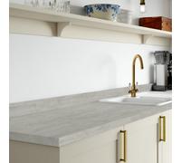Omega Light Portland Grey Laminate Kitchen Upstand - 3000 X 100 X 20 mm
