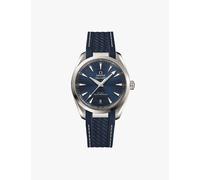 Omega Mens Omega 220.12.38.20.03.001 Seamaster Aqua Terra Steel and Rubber Automatic Watch Blue 1 Size