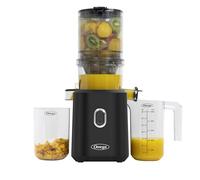 Omega OMJCSMVBBK13 Cold Press Juicer Slow Masticating For Vegetable and Fruit, time Saving Series for Batch Juice with Extra Large Hopper for Less prep, Glass, Black/White