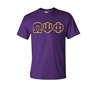 Omega Psi Phi Lettered T-Shirt, 1. Purple, Large