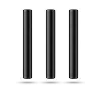 Omega Smoke Smell Proof Tube Set (Pack of 3) - Airtight and Lightweight Aluminium Smell Proof Container for Travel and Gifting (Black, 3 Pack)
