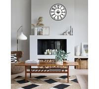 Omega trade Wooden Silent Non-Ticking Wall Clock for Home Stylish Designer Decorative Wall Clock for wall decoration and Home Living Room Bedroom Office Halls (15x15 inch CH-RW2)