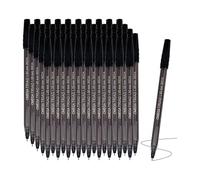 OMEGA Triad Tint Ballpoint Pens, BLACK, Medium Point (1.0 mm), Pack of 50, Triangular Grip, Smooth Ball Pens, Perfect for School Office Home Everyday Use