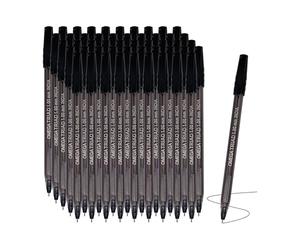 OMEGA Triad Tint Ballpoint Pens, BLACK, Medium Point (1.0 mm), Pack of 50, Triangular Grip, Smooth Ball Pens, Perfect for School Office Home Everyday Use