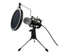 OMEGA Varr Gaming Microphone Scenic Jack 3.5 mm Black + Pop Filter + Shock Basket + Tripod + Adapter
