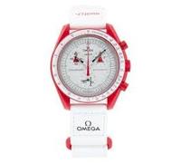 Omega x Swatch Moon Swatch Mission to Mars Speedmaster Red & White - New, White & Red, White & Red, Modern, White & Red, Modern, white and red, Modern