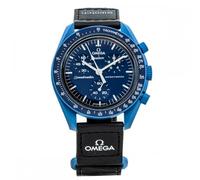 Omega x Swatch Moon Swatch Mission to Neptune Speedmaster Blue - New SO33N100, Blue, Modern