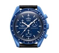 Omega x Swatch Moon Swatch Mission to Uranus Speedmaster Blue - New, Blue, strap