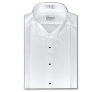 OmegaTux Men's Pique Wing Collar Tuxedo Shirt, Convertible Cuffs - White - XX-Large(18-18.5") 36-37" Sleeve