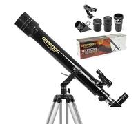 Omegon AC 70/700 AZ-2 Telescope | Achromatic Refractor | Lightweight & Versatile | Ideal Beginner's Telescope | For Moon & Nature Observation | Aluminium Tripod