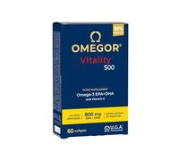 OMEGOR® Vitality 500 with 90% Omega-3 TG! IFOS 5-Star Certified Since 2006. EPA 535mg and DHA 268mg per 2 Capsules. Minimum 90% Triglyceride Structure and Molecular Distillation | 60 Capsules