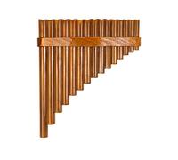 OmeHoin 15 Pipes Pan Flute G Tone Adjustable Natural Bamboo Flute Chinese Folk Musical Instrument Pan Flute Wind Instrument Panpipes Handmade Panflute Gift for students Christmas Birthday Right hand