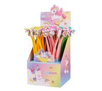OMEIU 5pcs Cute Pens, Capybara Unicorn Pop hunters Panda Shaking Cartoon 0.5mm Gel for Planning School Classroom Studying Note Taking Journaling Work office stationary (Unicorn（Random style）)