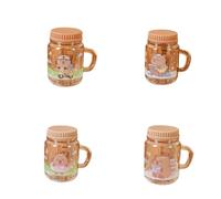 OMEIU Store 4pcs Mini Pencil Sharpener Mini Friends Ideal Pencil Sharpener for Kids Easy Grip Sharpens Pencils and Crayons - Stationery for School and Office Unicorn cat Paws (Capybara 02)