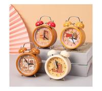 OMEIU Store Capybara Panda Alarm Clocks Non-Ticking Kids Silent Bedside Alarm Clock, Loud Double Bell Clock With Backlight,Suitable For School Gift (Capybara(random color))