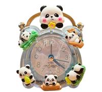 OMEIU Store Capybara Panda Alarm Clocks Non-Ticking Kids Silent Bedside Alarm Clock, Loud Double Bell Clock With Backlight,Suitable For School Gift (Panda)