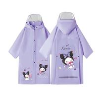 OMEIU Store Kids Elsa Spider Raincoats Waterproof Rain Jacket Hooded Rain Poncho Toddler Rain Suit Reusable Rainwear with bag Cover 1-8 Years (UK, Age, 4 Years, 6 Years, Regular, Purple)