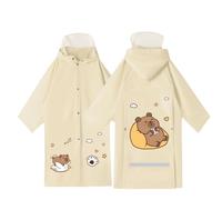 OMEIU Store Kids Elsa Spider Raincoats Waterproof Rain Jacket Hooded Rain Poncho Toddler Rain Suit Reusable Rainwear with bag Cover 1-8 Years (UK, Age, 4 Years, 6 Years, Regular, Capybara)