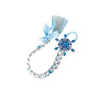 OMEIU Store Kids Girls Toddlers Blue Frozen Elsa Ponytail Hair Extension Party Hair clips Snowflake Crown Headband Hairband Costume Dress up Braided Wigs (Elsa ponytail)
