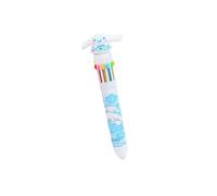 OMEIU Store Multicolor teddy bear Unicorn fluffy Pens 0.5mm 10-in-1 Retractable Ballpoint Pens 10 Colors Transparent Barrel Ballpoint Pen for Office Supplies school (Blue)