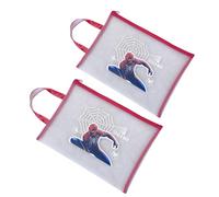 OMEIU Store Plastic Wallets A4, 2PCS Multicolor Folder, Zip Lock Bags, Plastic Zip Document Folders, A4 Folders for Office, School, Travel for Kids (Spider 2pcs)