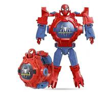 OMEIU Store Superhero Robert Watch with 24 Super Projection Cartoon Hero Figurines Princess, Electronic Watch for Boys Girls Projector 3D(Spider)