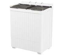 Omelaza Portable Washing Machine, Twin Tub 28 Lbs Capacity Laundry, Mini Compact Washer and Spin Dryer Combo with Spin Cycle for Home, RVs, Apartment, Grey