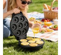Omelette Maker Omelette Pan Nonstick with Indicator Lights Silp Base Scald Handle No Flipping & Stove (Black, One Size)