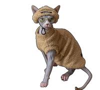 OMEM 6 Colors Cat Hat and Tank Top Set, Soft Breathable Spandex Cat Clothes for Small to Large Cats, Cute Outdoor Outfit for Photos Travel Walks XS to XXXL (Yellow,2XL-)