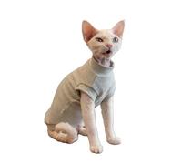 OMEM Solid Color Cat Tank Top for Sphynx Devon Rex, Cotton Breathable Sleeveless Tee, 4 Colors Beige Green Pink Blue, Basic Everyday Wear for Hairless Cats, XS to XXXL (Green,L+)