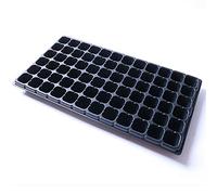 Omenluck 5 Pcs 72 Holes Black Plug Plant Seed Trays Plant Flower Nursery Tray Seedling Cells Starter Trays Planting Flower Pot Container