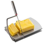 OmePS Cheese Slicer Cutter, Stainless Steel Cheese Slicer with Accurate Size Scale, Suction Base Food Slicer, Stainless Steel Body and Easy To Use, for Butter and Block Cheese